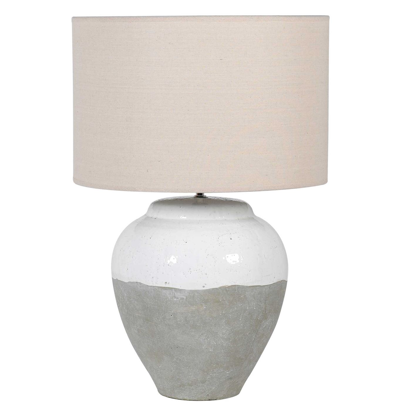 Two Tone Table Lamp, Grey and White