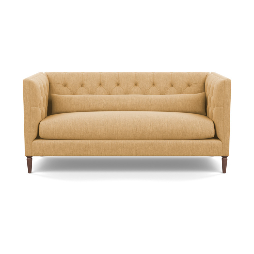 Heal's Balmoral 3 Seater Sofa Smart Linen Mix Sand Walnut Feet