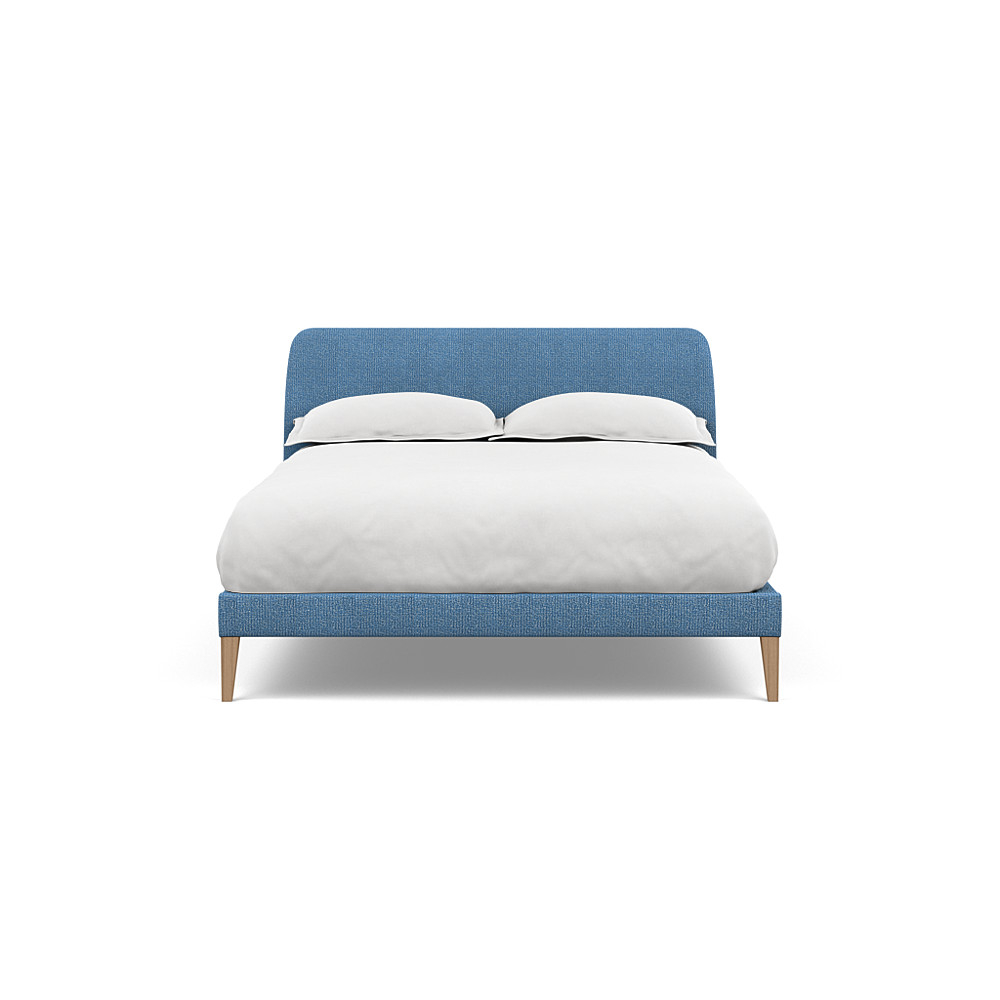 Heal's Wallis Bedstead Double Tejo Recycled Cobalt Walnut Feet