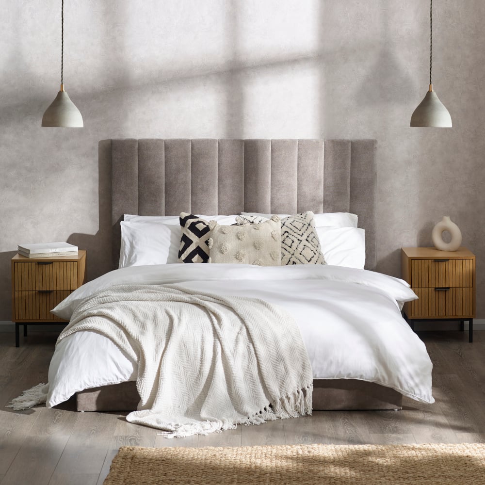 Eloise - King Size - Bed in a Box - Grey - Chenille Fabric - 5ft - Happy Beds