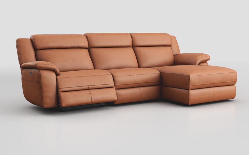 Orange Sarsina 3 Seater Sofa Left Hand Facing Power & Right Hand Facing Lounger