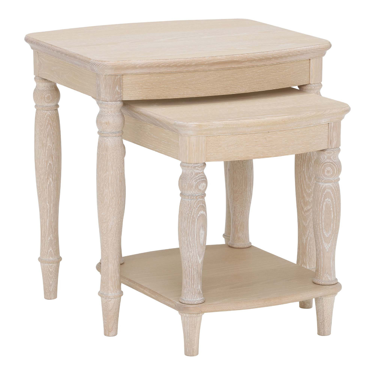 Charente Nest of Tables, Chalk Oak