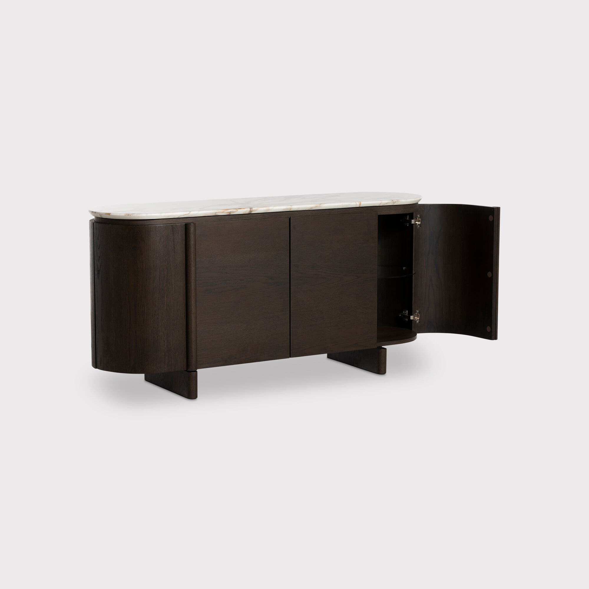 Nord Sideboard-9mm Ceramic Marble Effect, Brown | Barker & Stonehouse