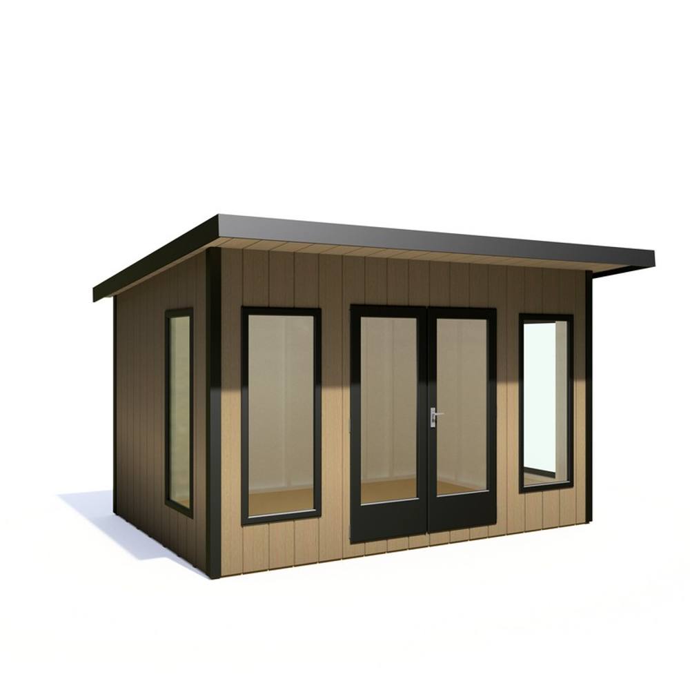 Shires Cali 12x8 Feet Pent 1 Garden Office - OSB/MDF - L334xW402xH246.1 cm in Light Brown 4