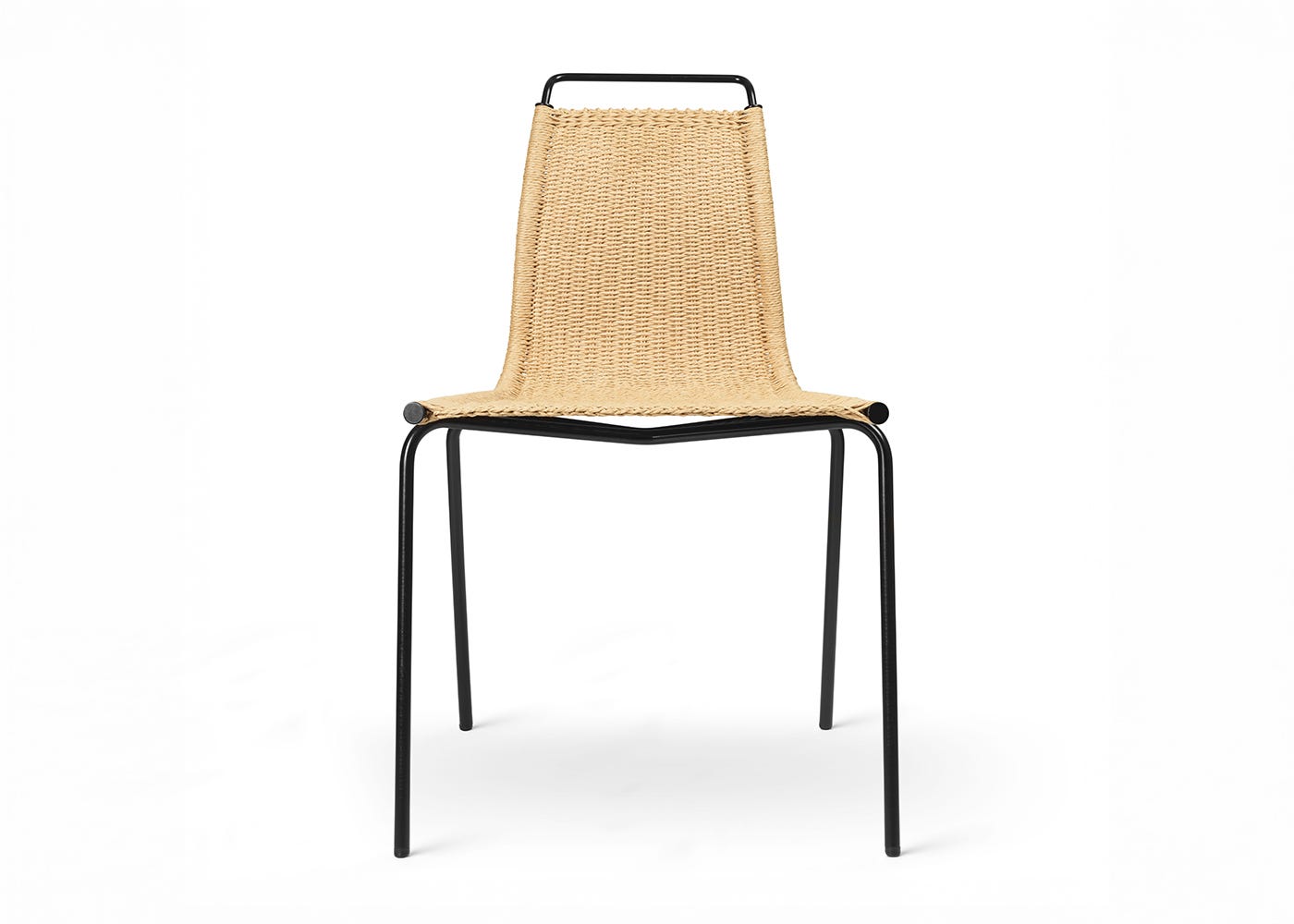 Carl Hansen & Son PK1 Chair Black Frame Natural Paper Cord