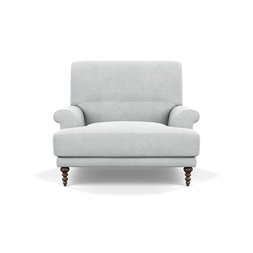 SCP Oscar Informal Armchair Broad Weave Tin Walnut Feet