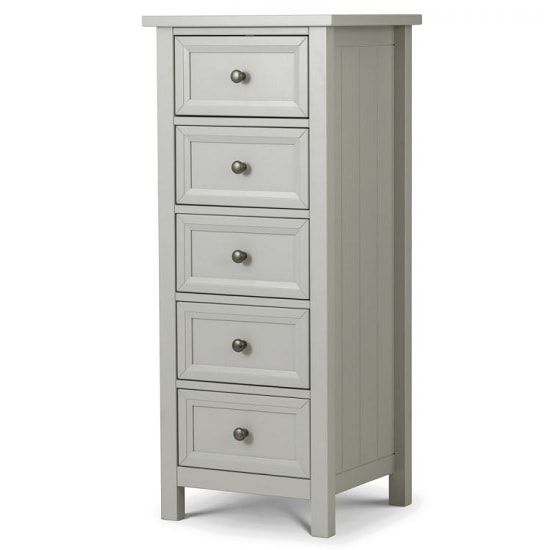 Cheshire Tall Chest Of Drawers In Dove Grey Lacquer