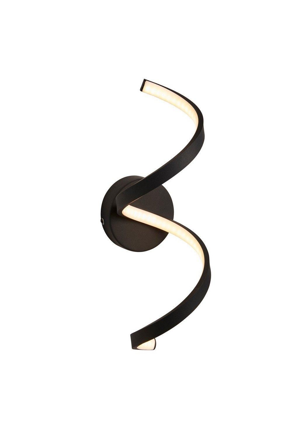 Netlighting Astral Modern Integrated LED Bathroom Wall Light Textured Black Warm White IP44