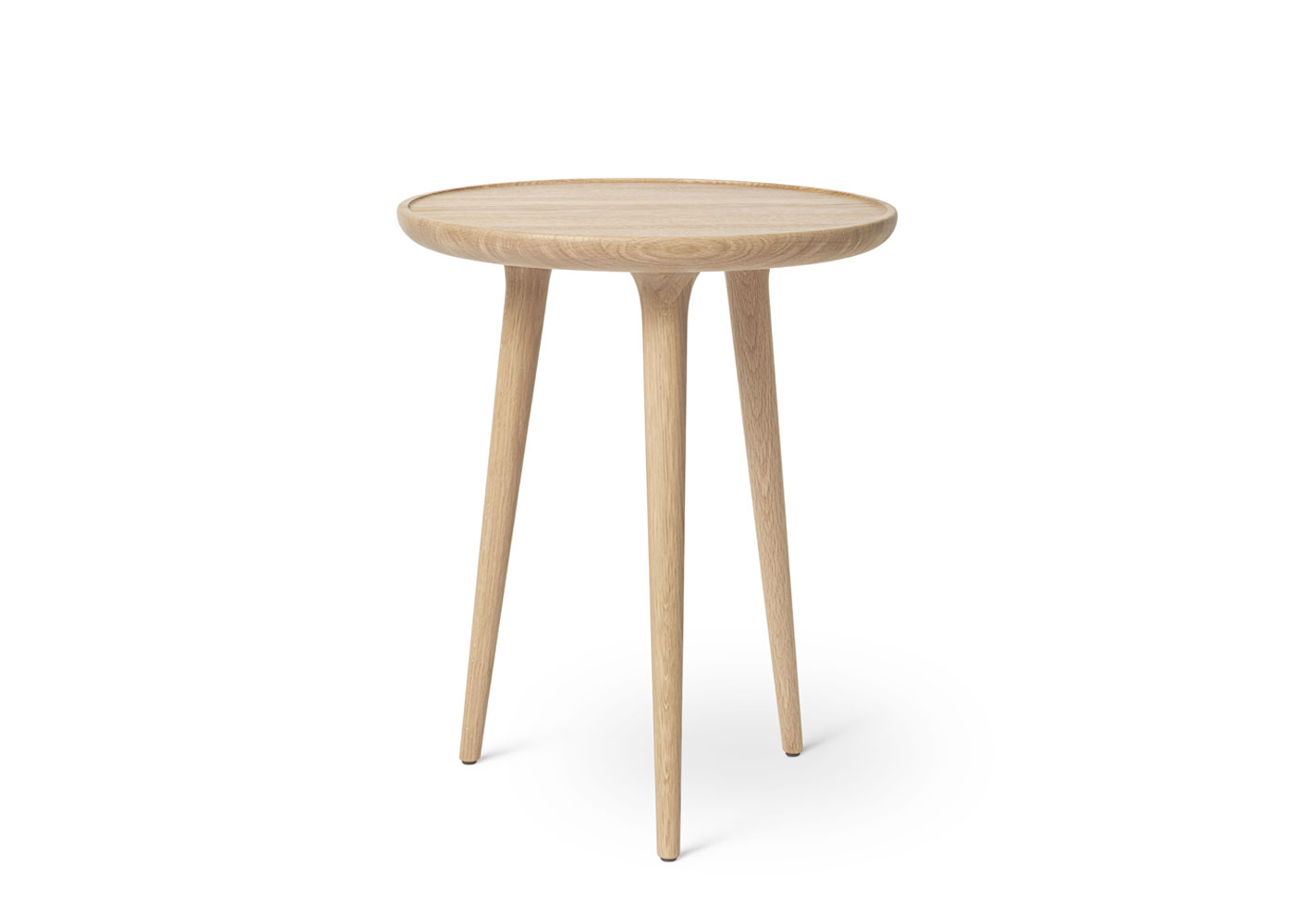 Mater Accent Side Table White Matt Lacquered Oak Medium W45 x H55