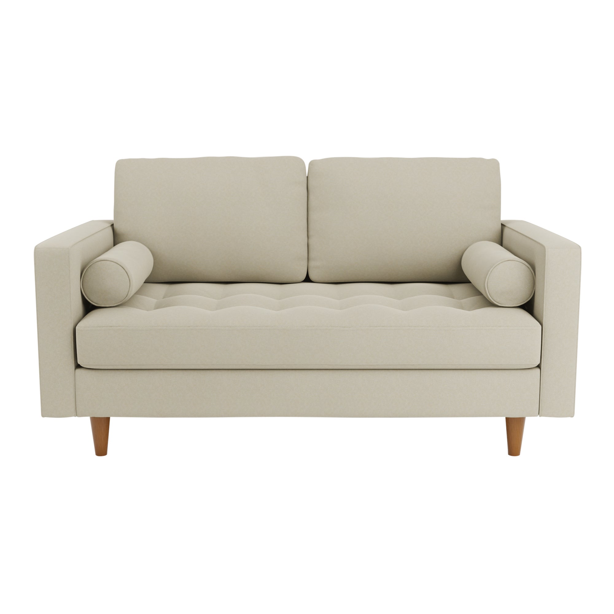 Zoe Flat Weave 2 Seater Sofa Beige