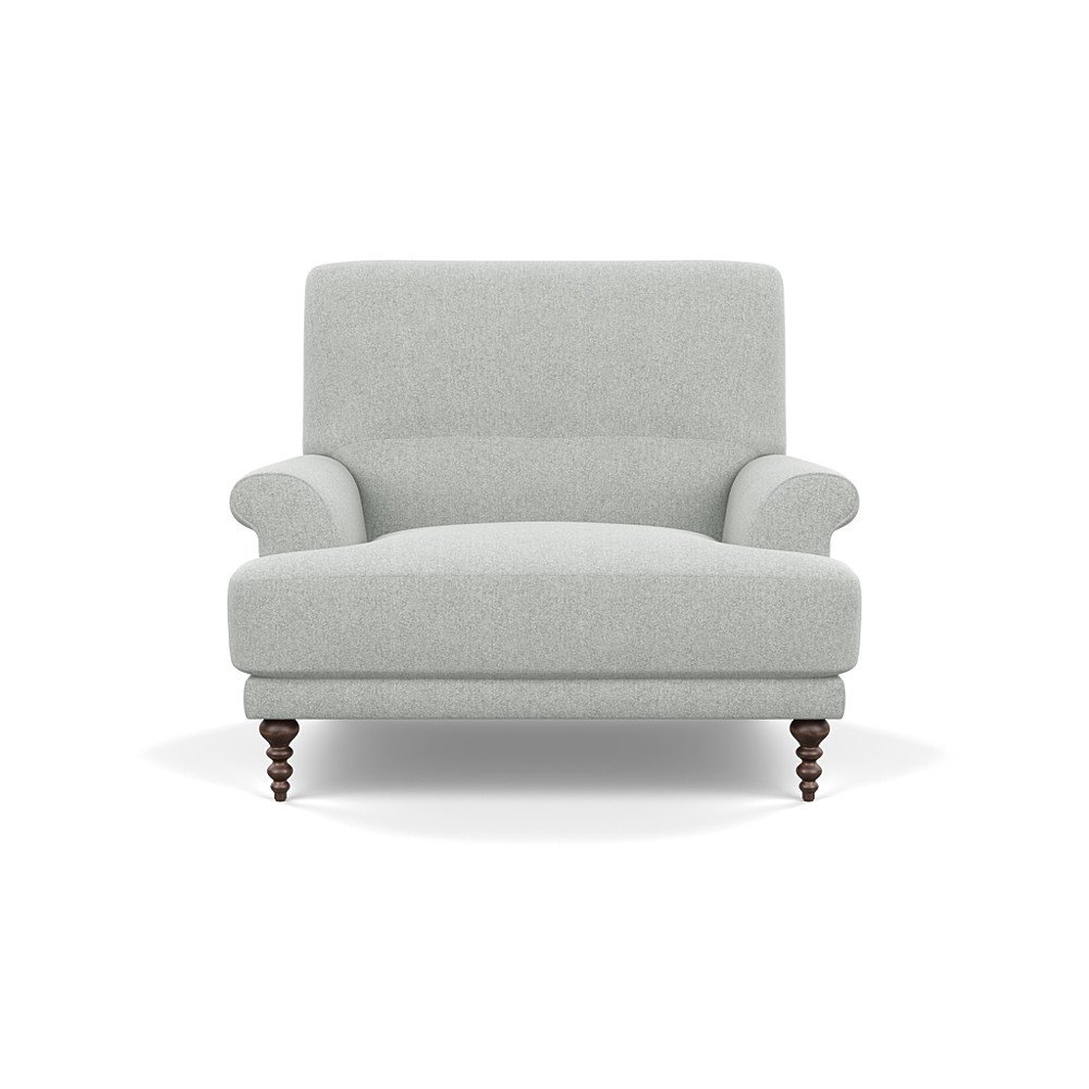 SCP Oscar Informal Armchair Melton Wool Limestone Walnut Feet