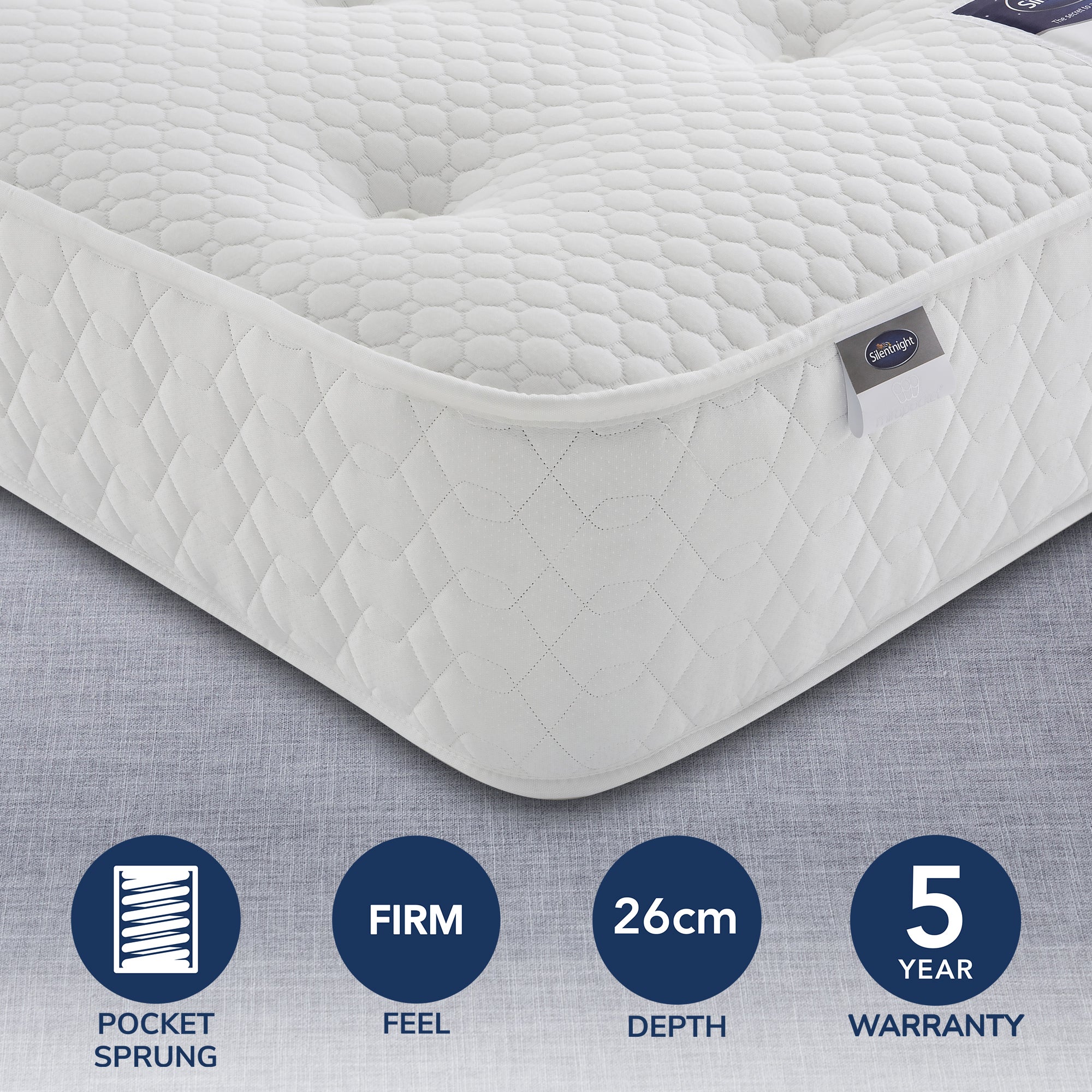 Silentnight Firm 1000 Pocket Orthopaedic Mattress White