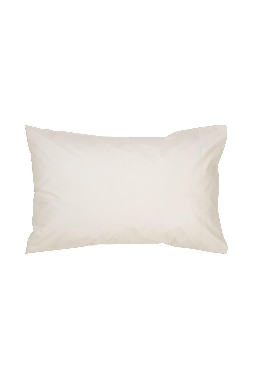 CHRISTY 400TC Luxury Cotton Sateen Plain Dye Pillowcases Pair in Cream
