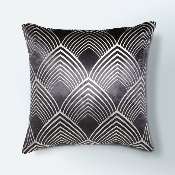 Geo Silver Foil Cushion