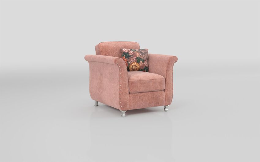 ScS Living Pink Fabric Spark Armchair