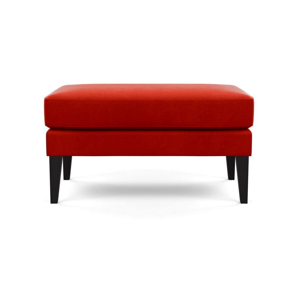 Heal's Richmond Ottoman Varese Velvet Terracotta Black