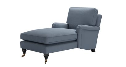 Bluebell Chaise Armchair in Loch Brushed Linen Cotton - sofa.com
