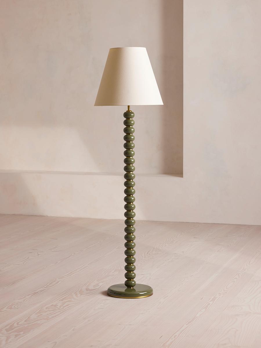 Greyson Floor Lamp, High Gloss Lacquer, Olive