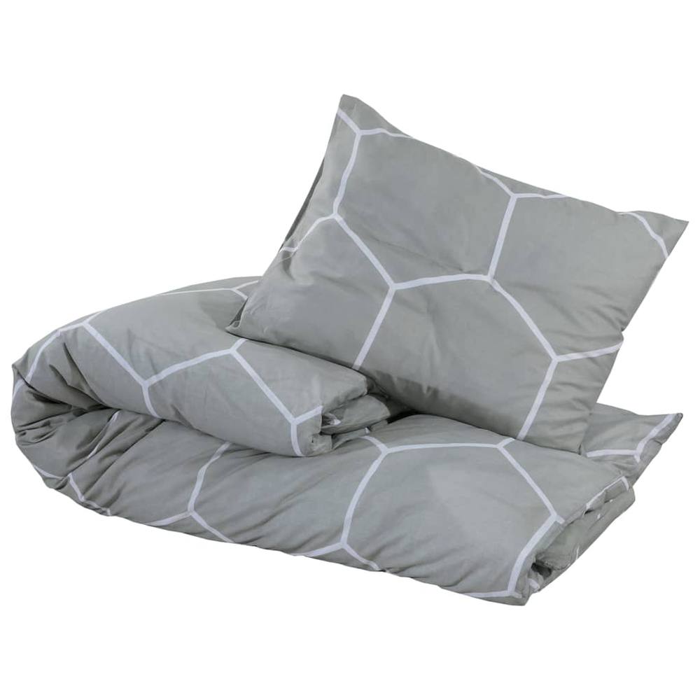 Berkfield Home Elegant Duvet Cover Set Grey 155x220 cm Cotton