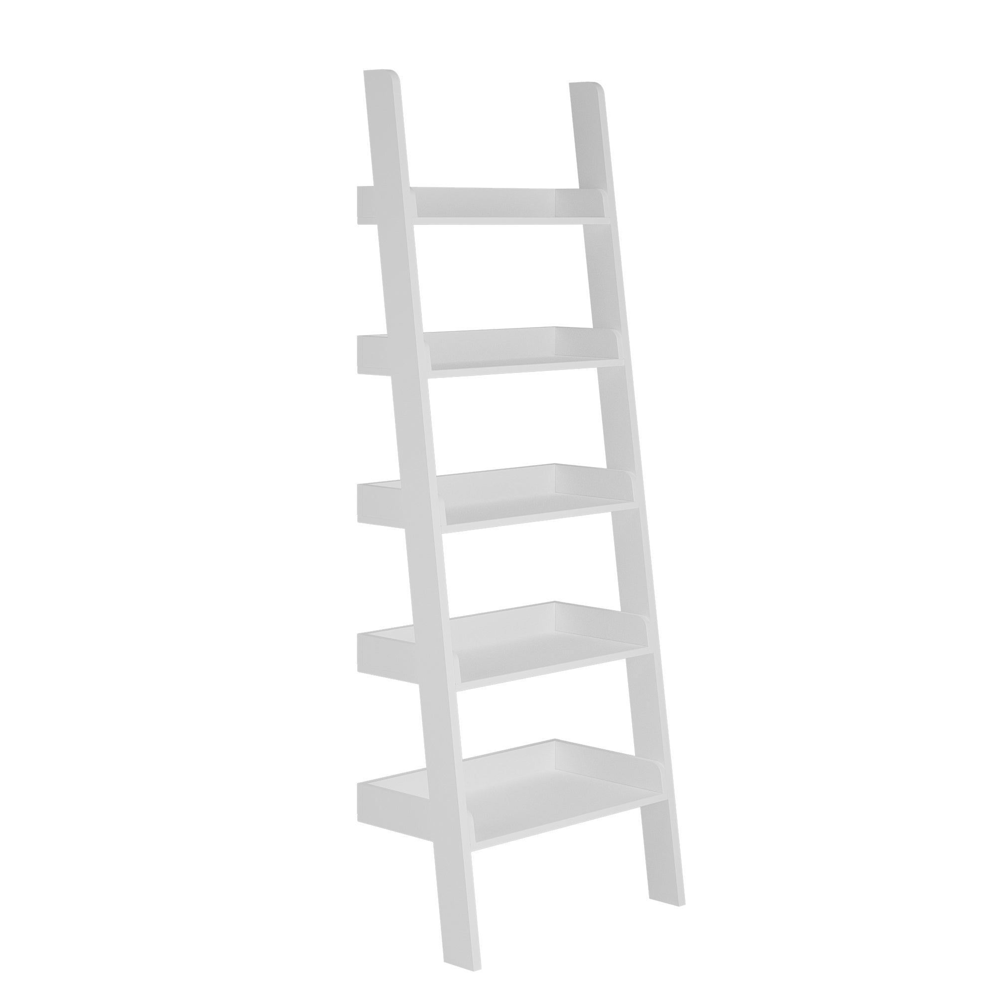 Lynton White Ladder Bookcase White