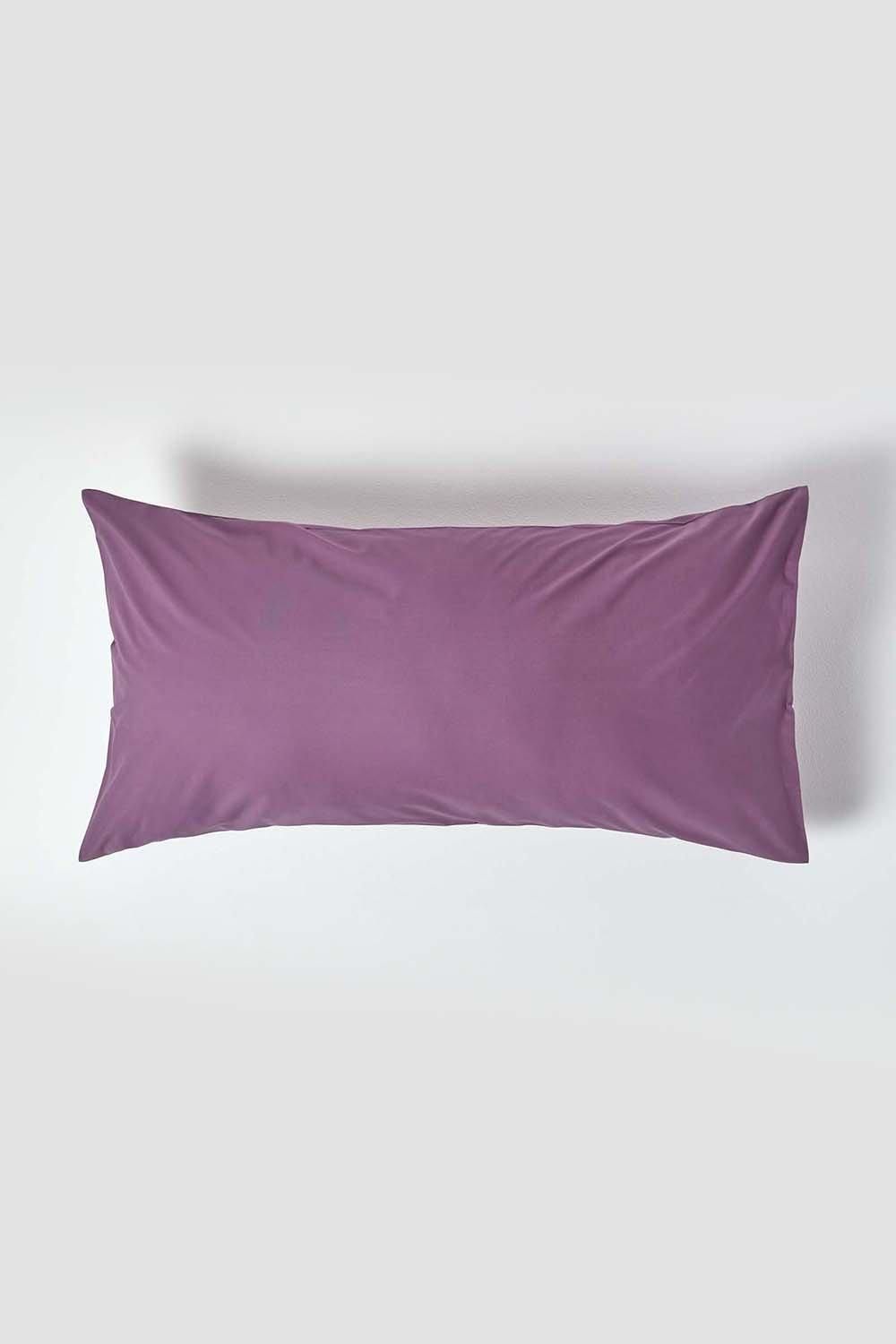 Homescapes Egyptian Cotton Housewife Pillowcase 200 TC, King Size in Grape