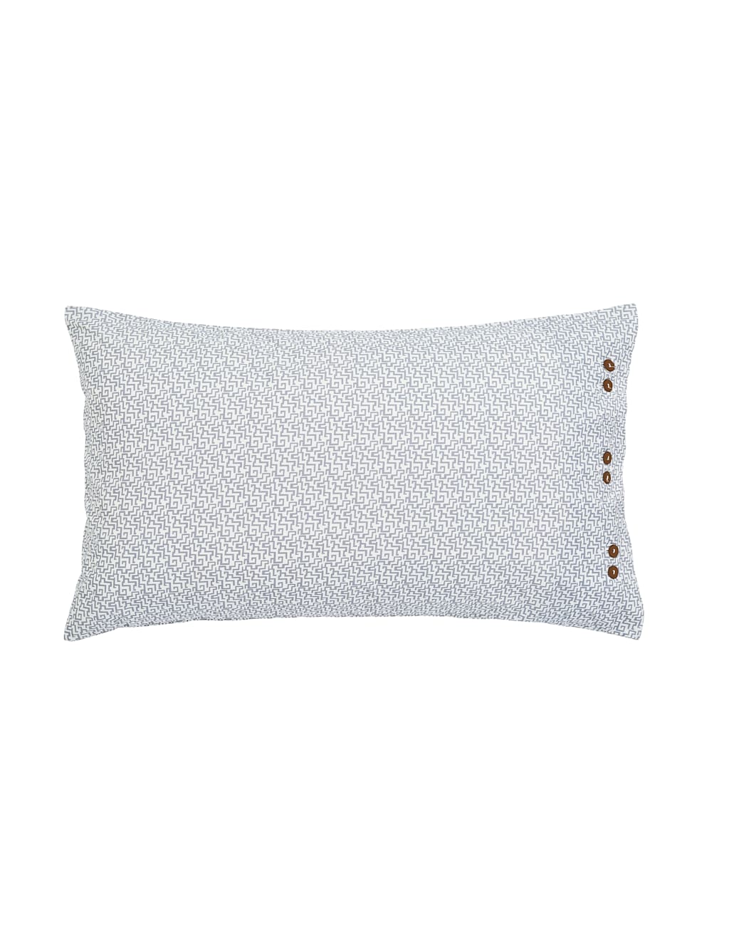 Bedeck of Belfast 2 Pack Pure Cotton Geometric Pillowcases Grey