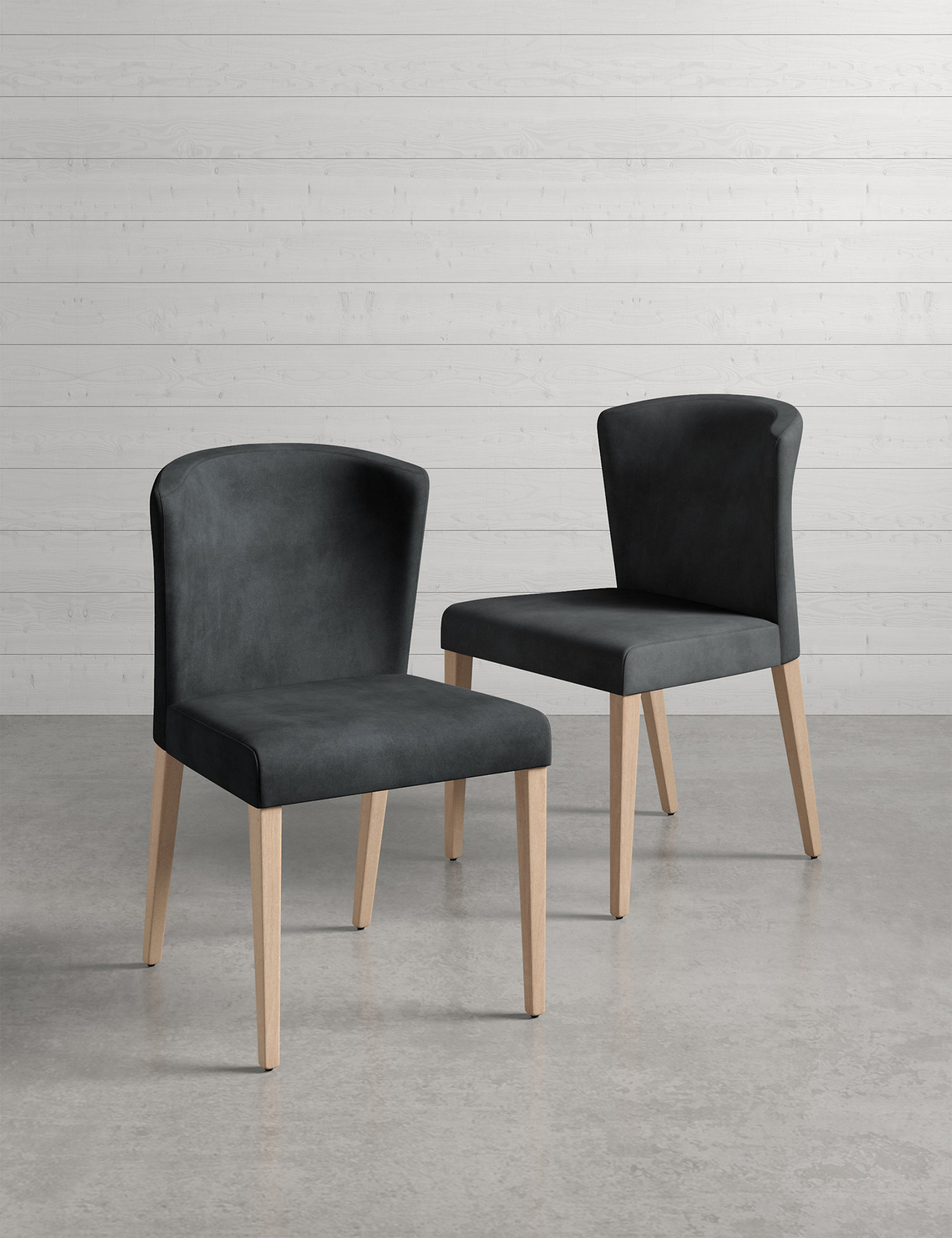 M&S Set of 2 Curved Back Dining Chairs