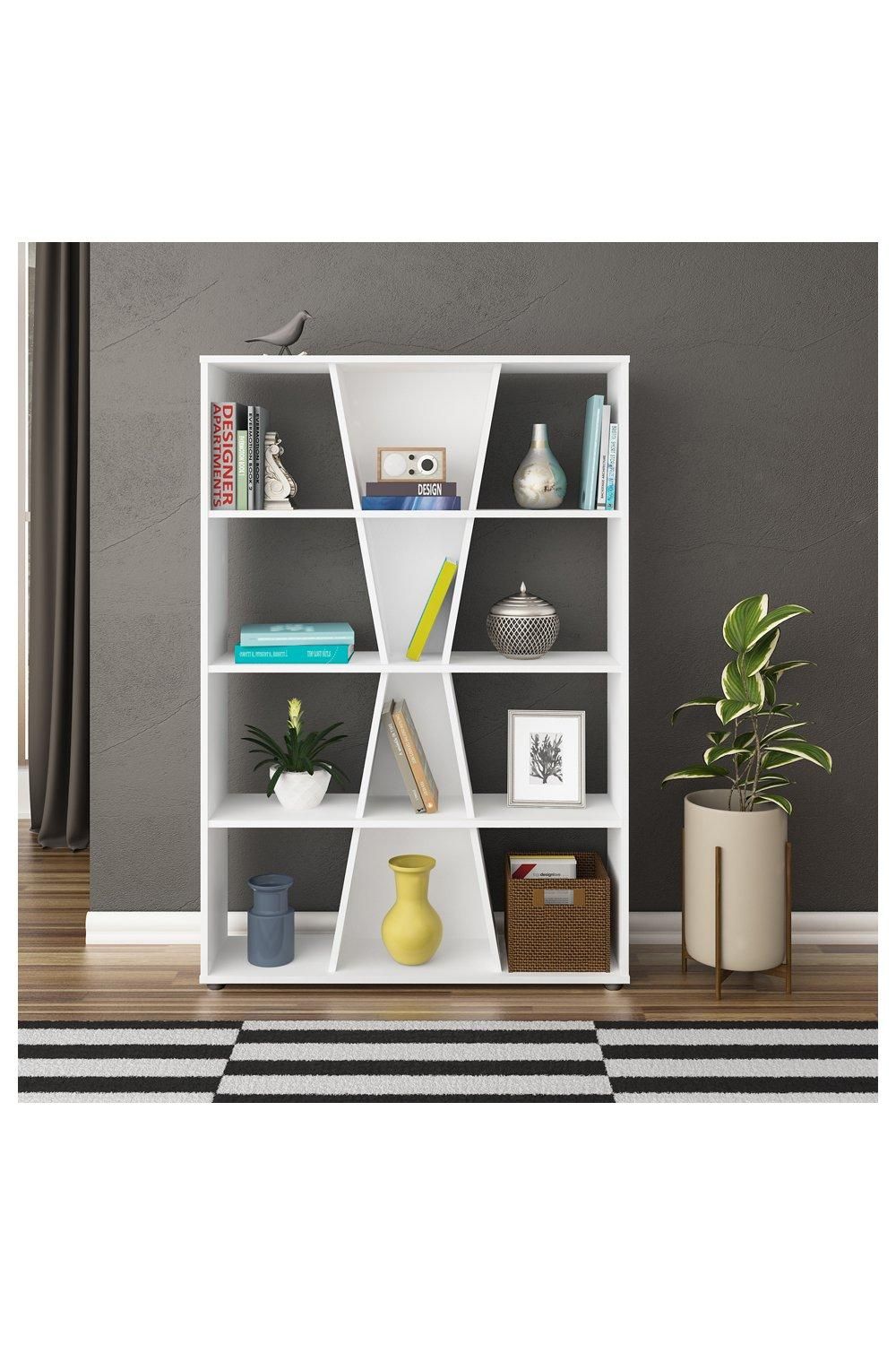 Seconique Naples Medium Bookcase in White