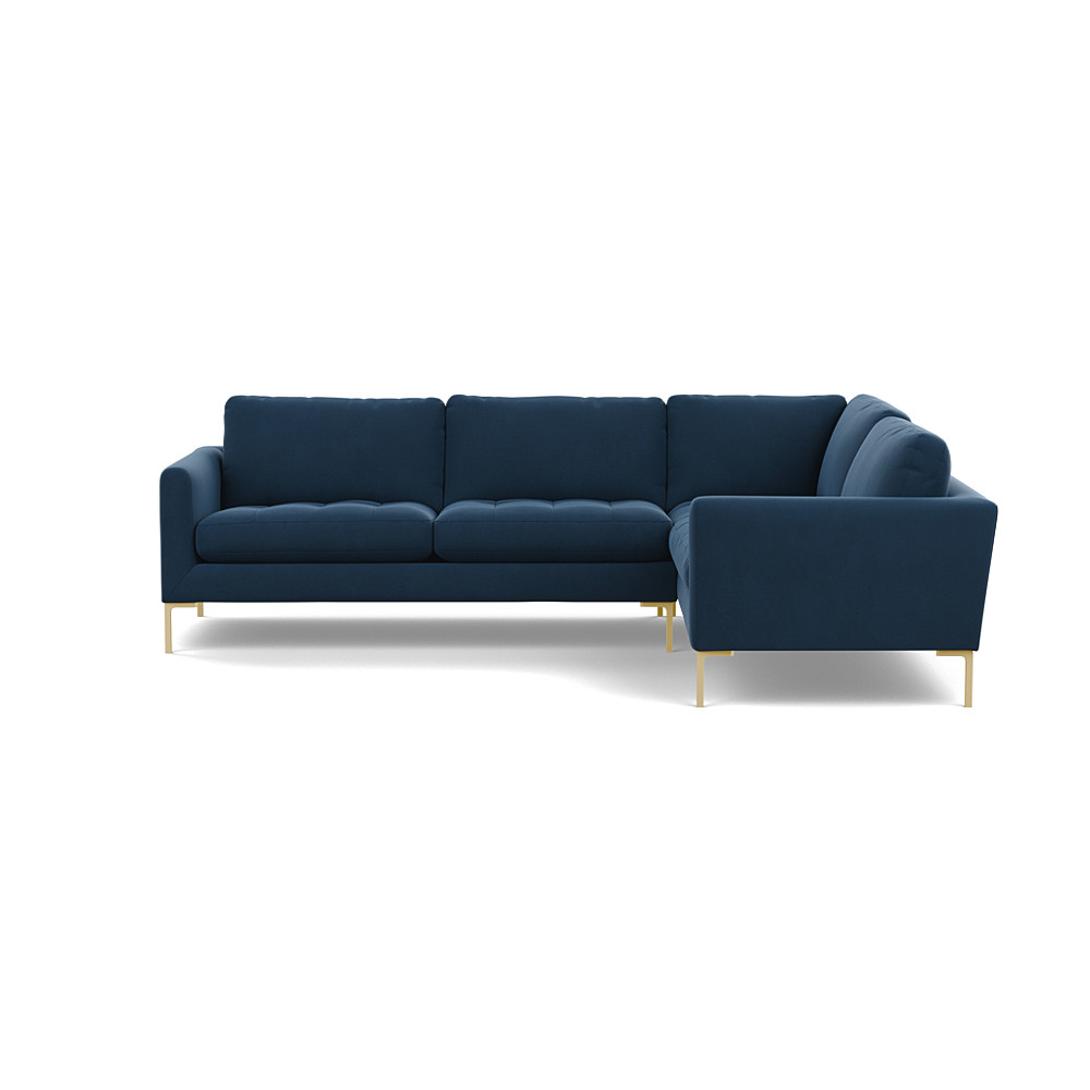 Heal's Eton RHF Corner Sofa Smart Velvet Pacific Brass