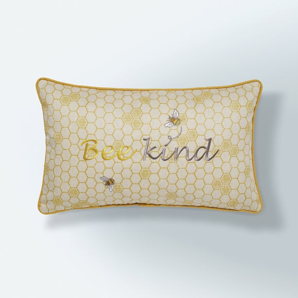 Bee Kind Cushion Natural