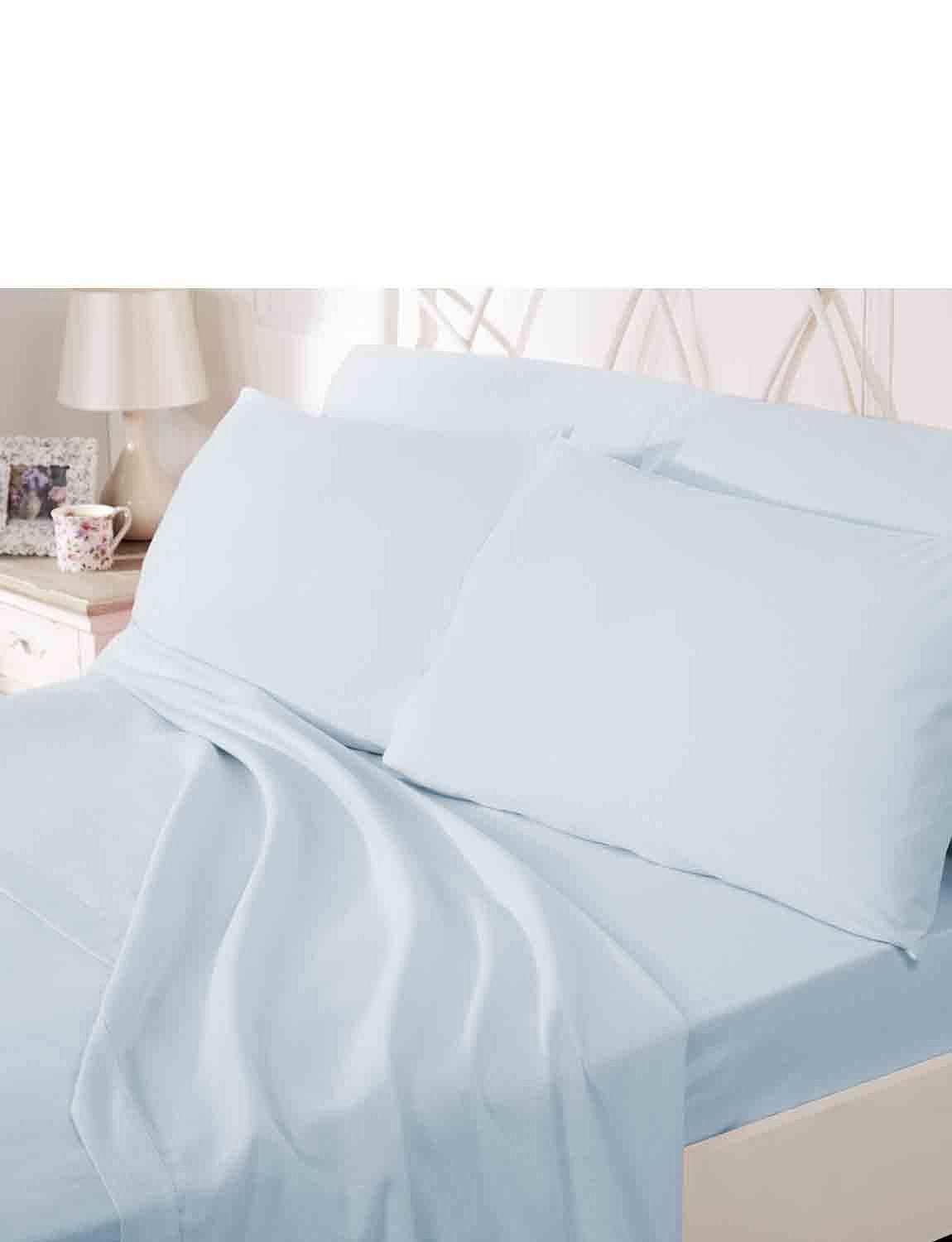 Chums Supersoft Flannelette Sheet & Pillowcase Set in Blue