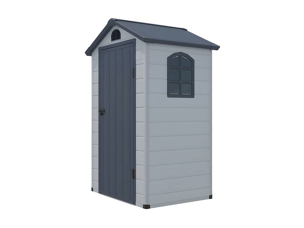 Vente-unique Grey Resin Garden Shed - 1.39 M² - CESIO in Light Grey 5