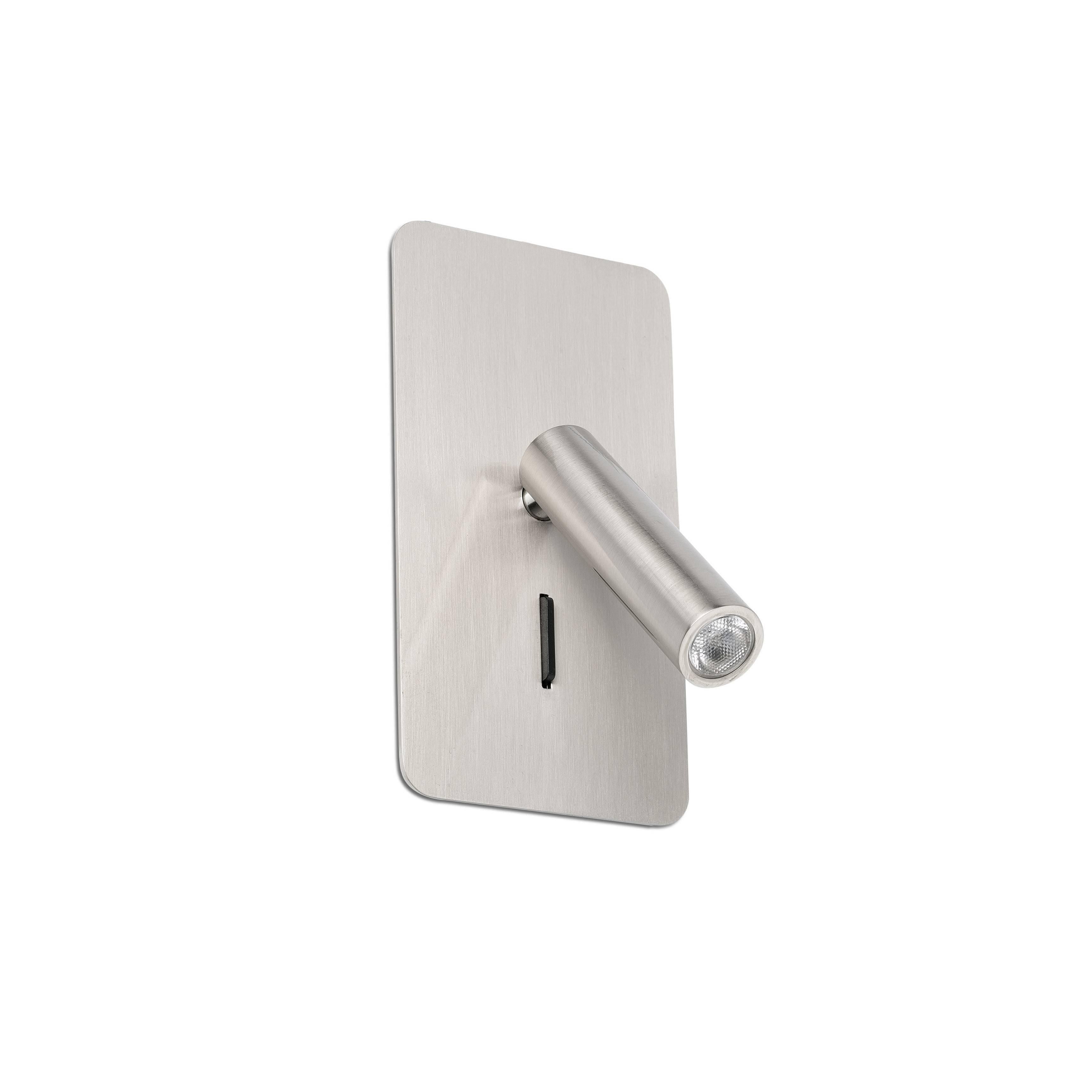 Netlighting Suau LED Indoor Wall Lamp Satin Nickel in Grey