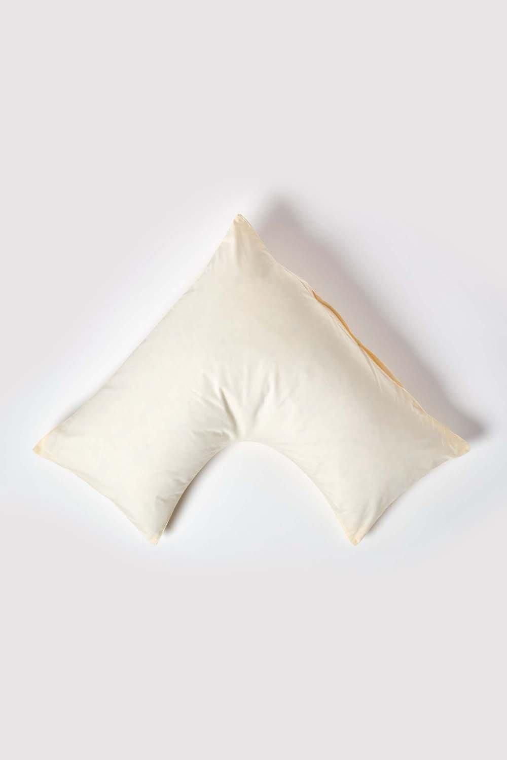 Homescapes Egyptian Cotton V Shaped Pillowcase 200 TC in Cream