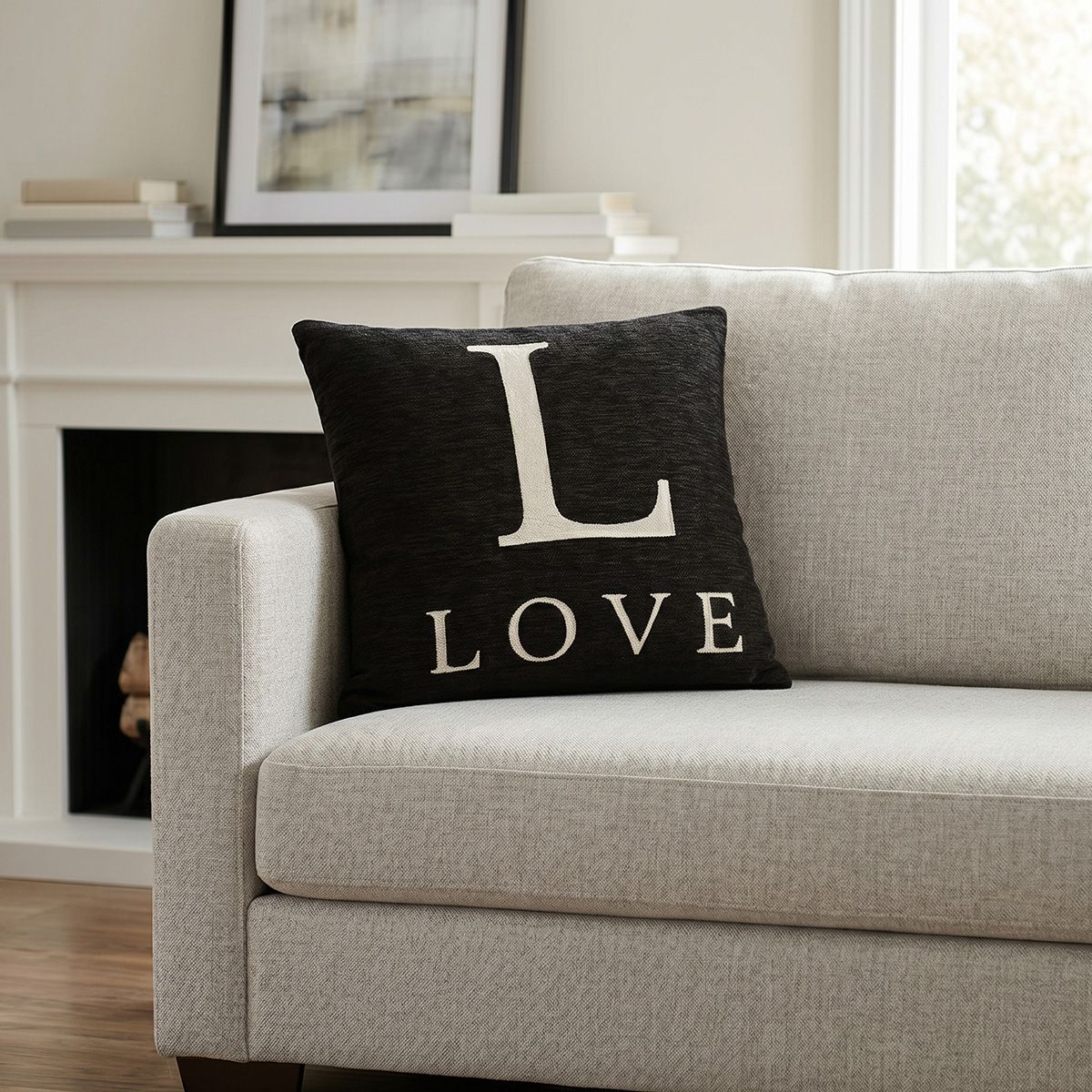 Orsina Love Words Cushion in Black