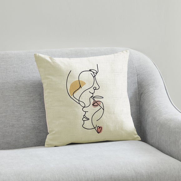 Line Art Embrace 43x43cm Cushion