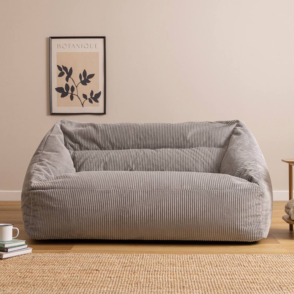 icon Cecilia Jumbo Cord Giant Bean Bag Sofa in Grey