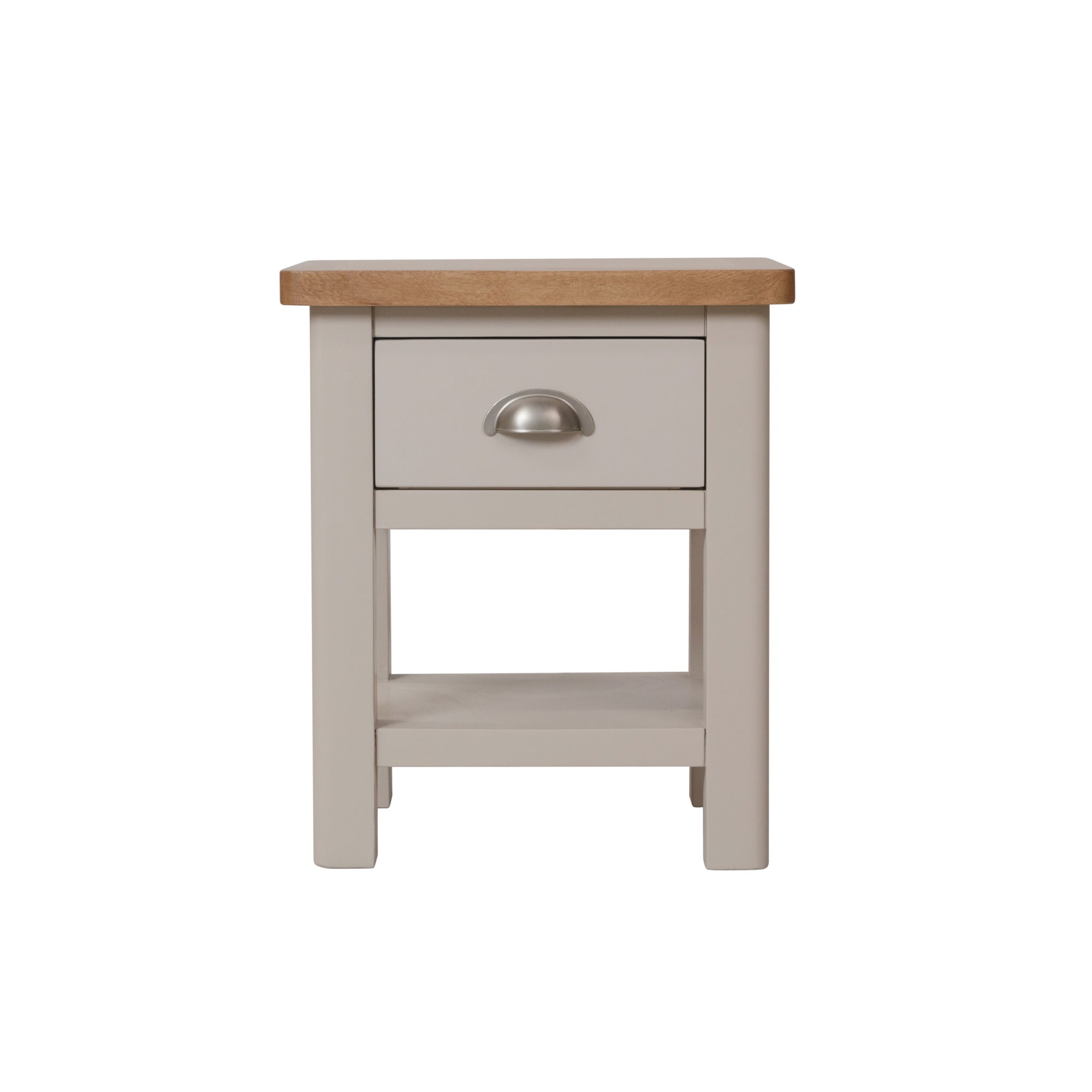 Reese 1 Drawer Lamp Table Grey and Brown
