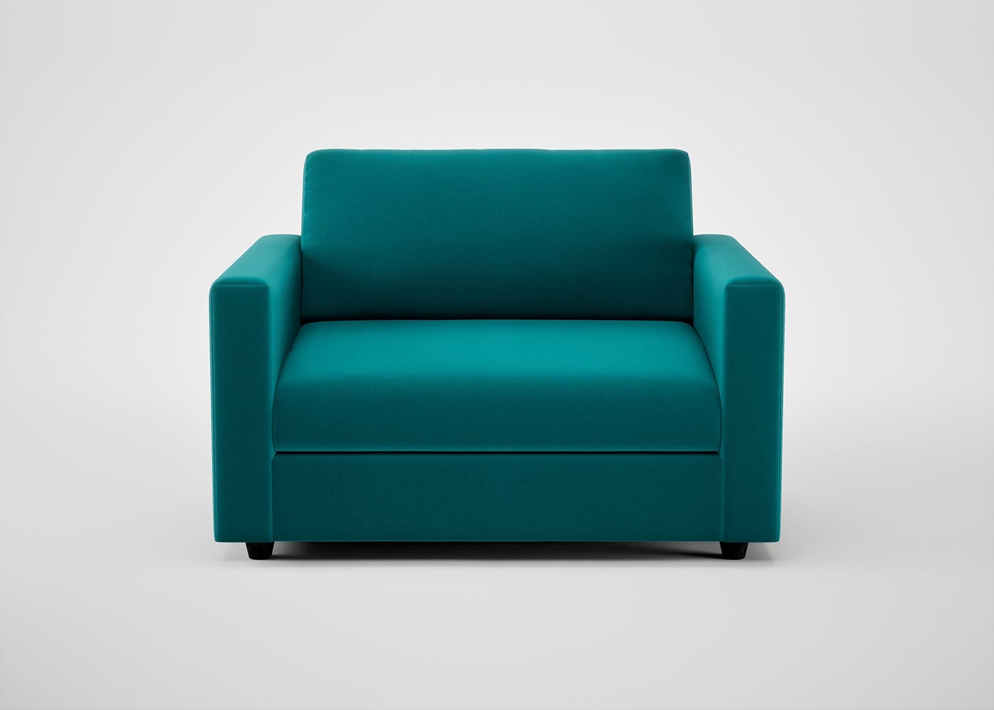 Heal's Nimbus II Loveseat Smart Velvet Petrol Black Feet