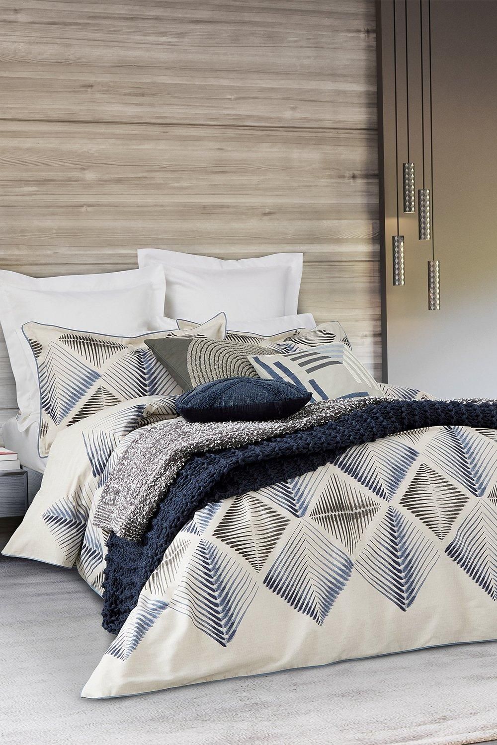 Nalu Nicole Scherzinger 'Kaimana Cover' Cotton Duvet Set in Blue