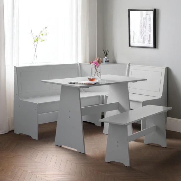 Newport 4 Seater Rectangular Corner Dining Table with Bench