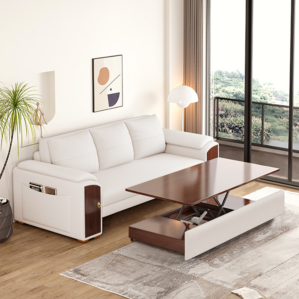 Pull Out Sofa Bed Convertible Sleeper with Lift-top Coffee Table