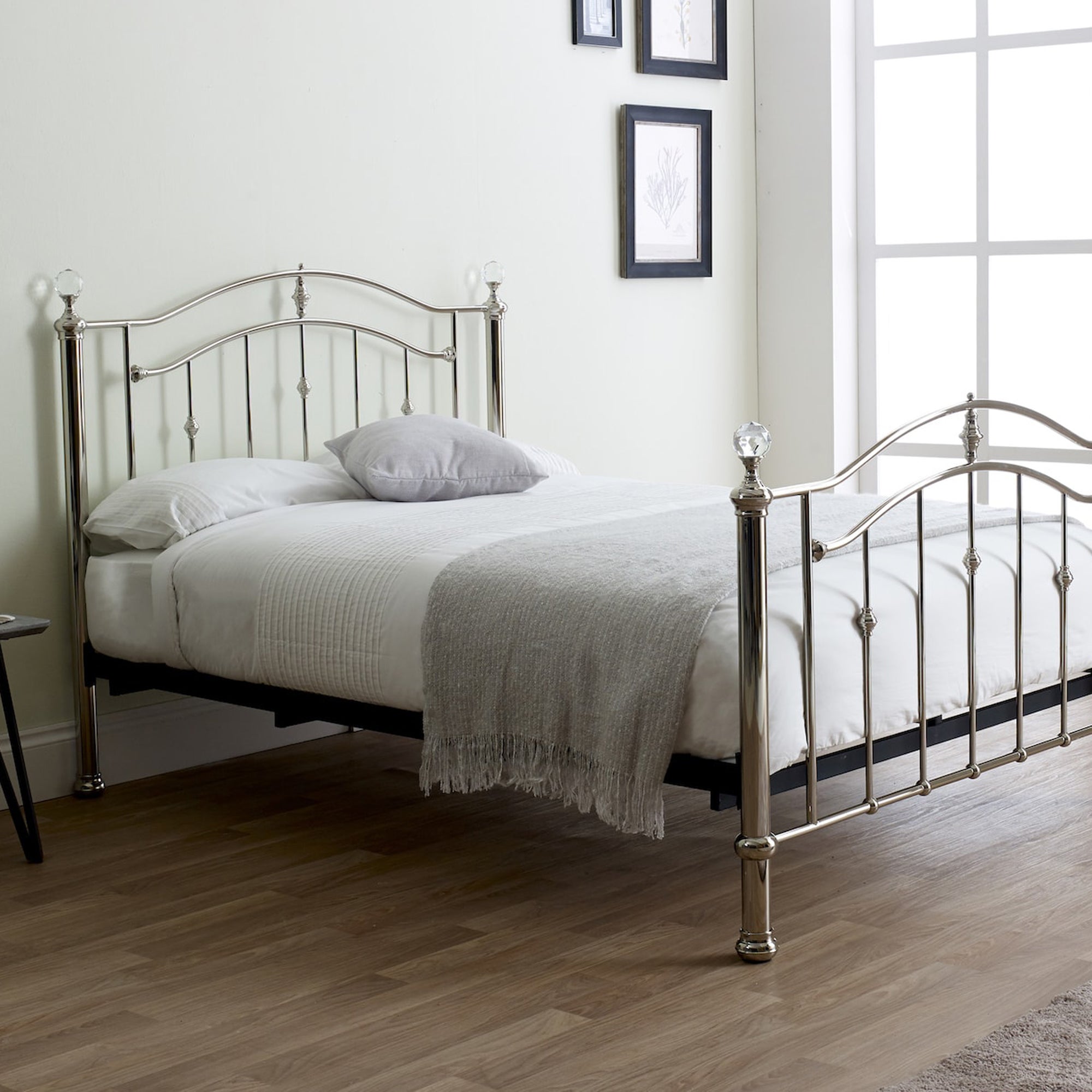 Callisto Chrome and Crystal Bedstead Brown