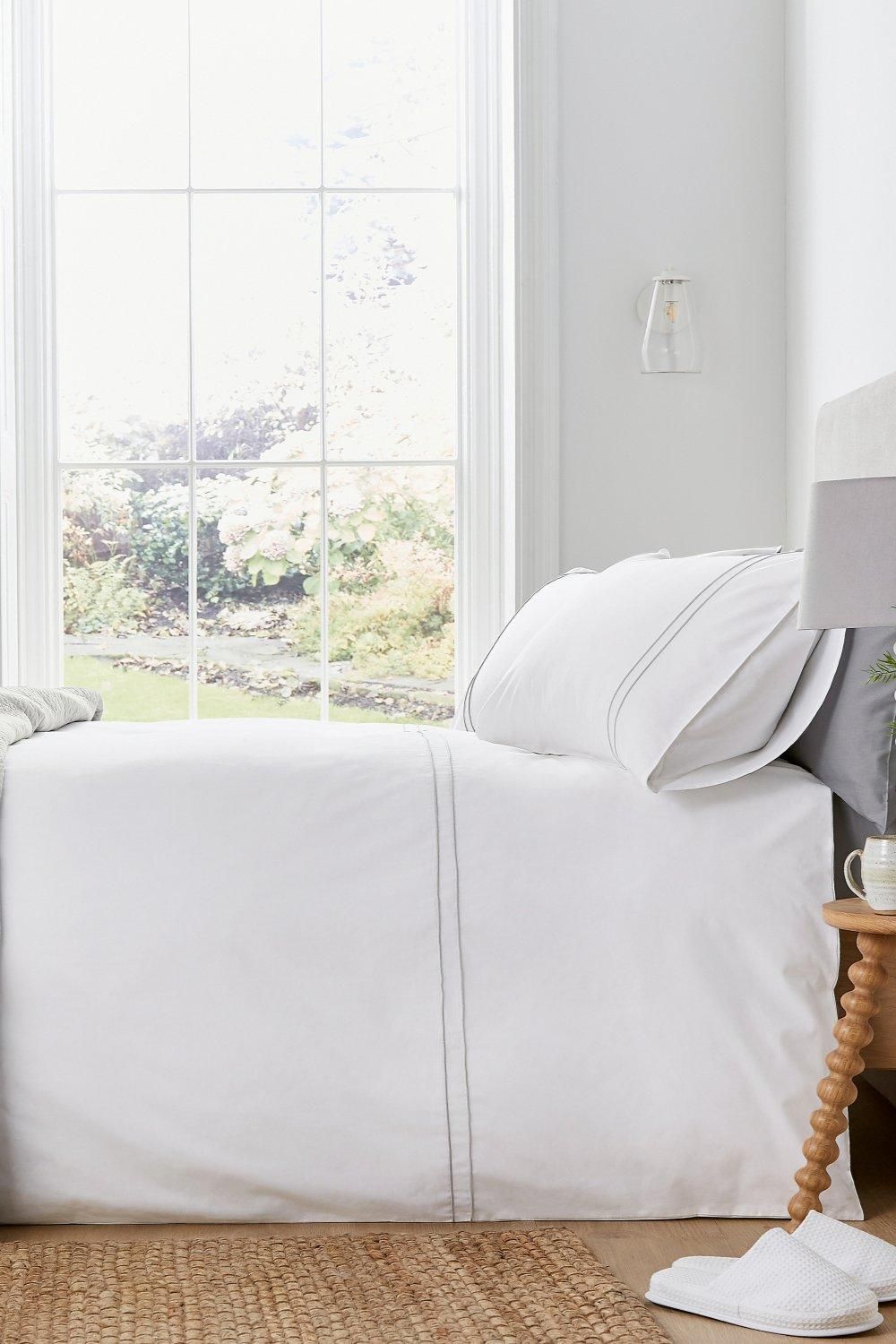 Murmur 'Catherine' Cotton Percale Duvet Cover in Grey