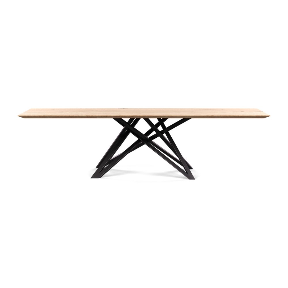Heal's Vienna Dining Table 280x90cm White Oiled Oak Chamfered Edge Not Filled