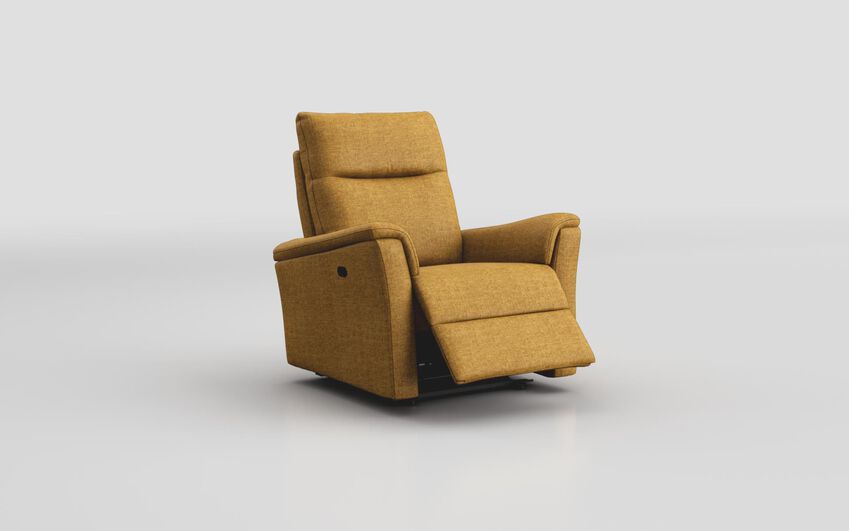 Yellow Fabric Fusignano Manual Recliner Chair