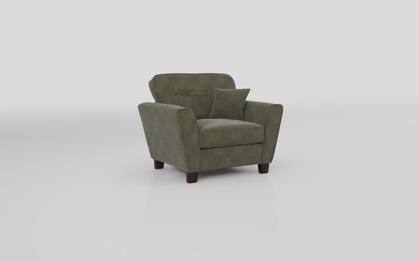 Green Fabric Paisley Armchair