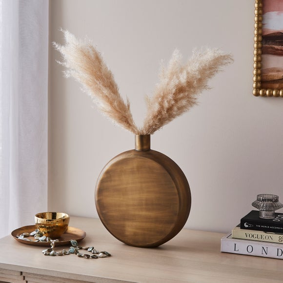 Metal Flat Bottle Vase
