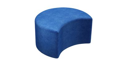 Luna Half Moon Footstool in Cobalt Smart Velvet - sofa.com