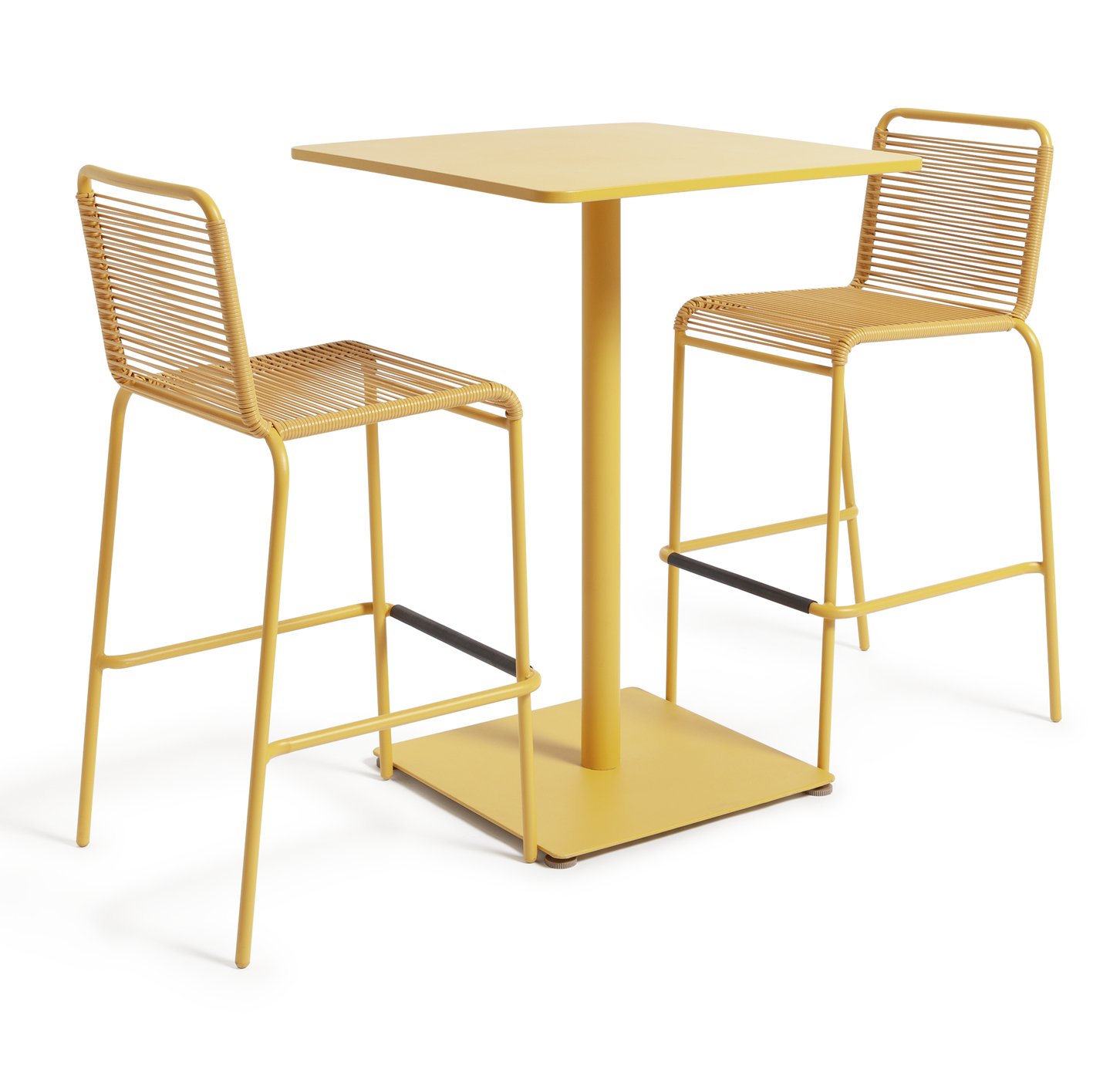 Habitat Ipanema 2 Seater Bar Bistro Set - Yellow